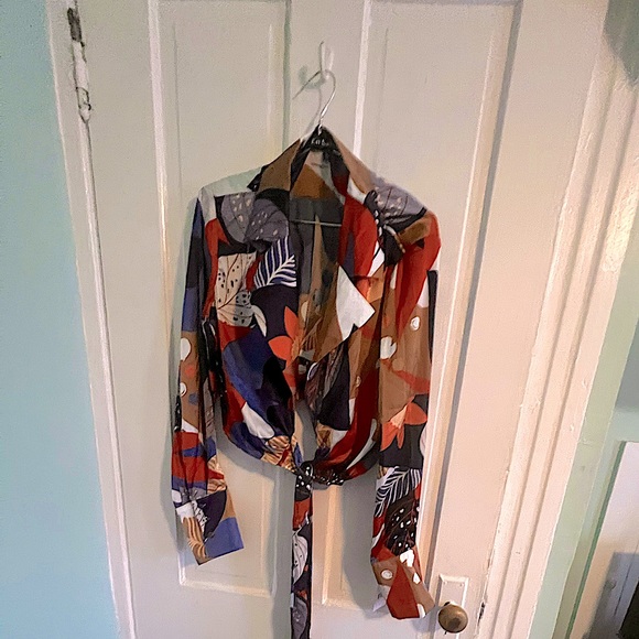 En Saison tie front ballet cardigan top for Women size Large - Picture 13 of 16